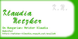 klaudia metzker business card